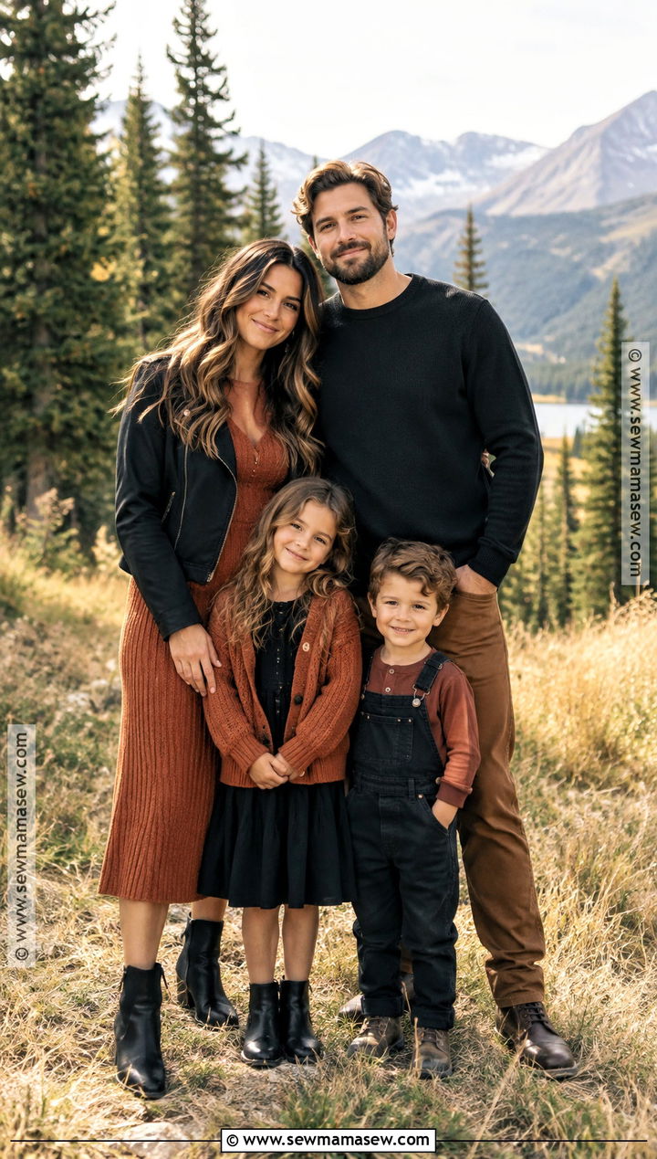 Black And Rust Fall Family Picture Outfits - 15 family picture outfits fall black