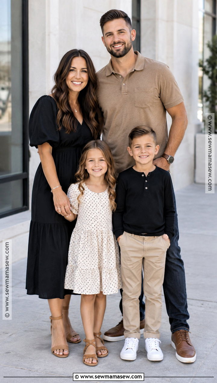 Black And Tan Early Fall Family Photo Outfits - 20 early fall family photo outfits