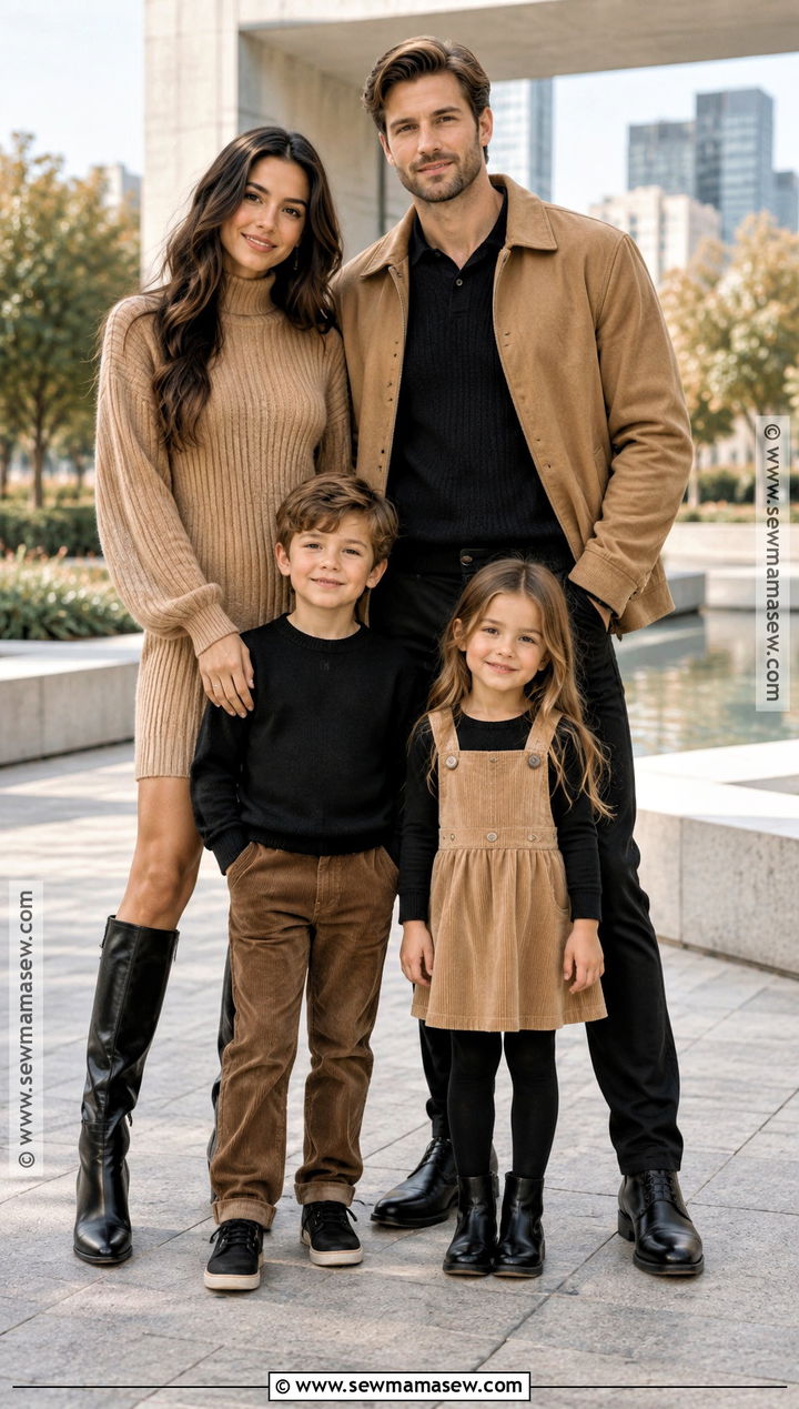 Black And Tan Fall Family Outfits - 15 fall family matching outfits