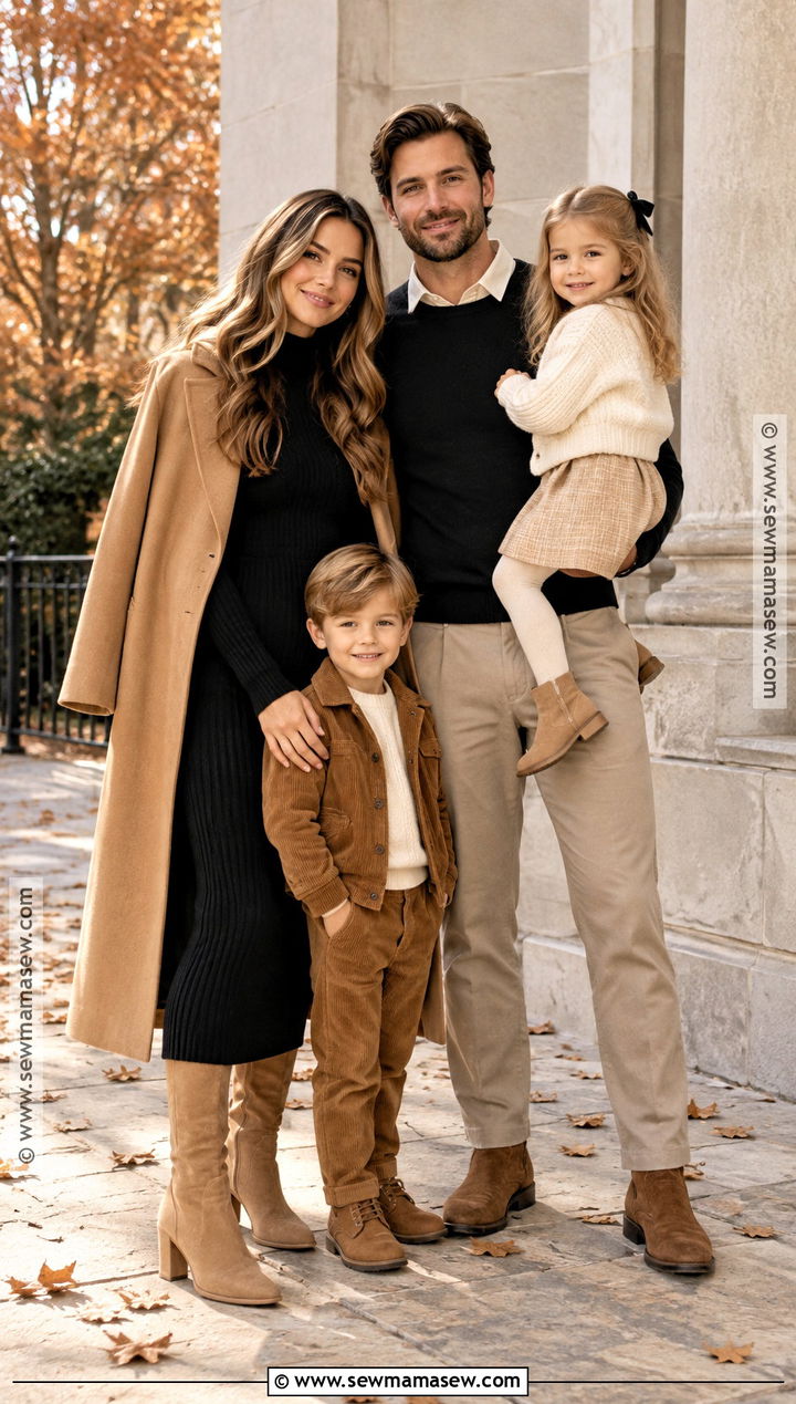 Black And Tan Fall Family Photo Outfit - 20 fall outfit photoshoot family pics ideas