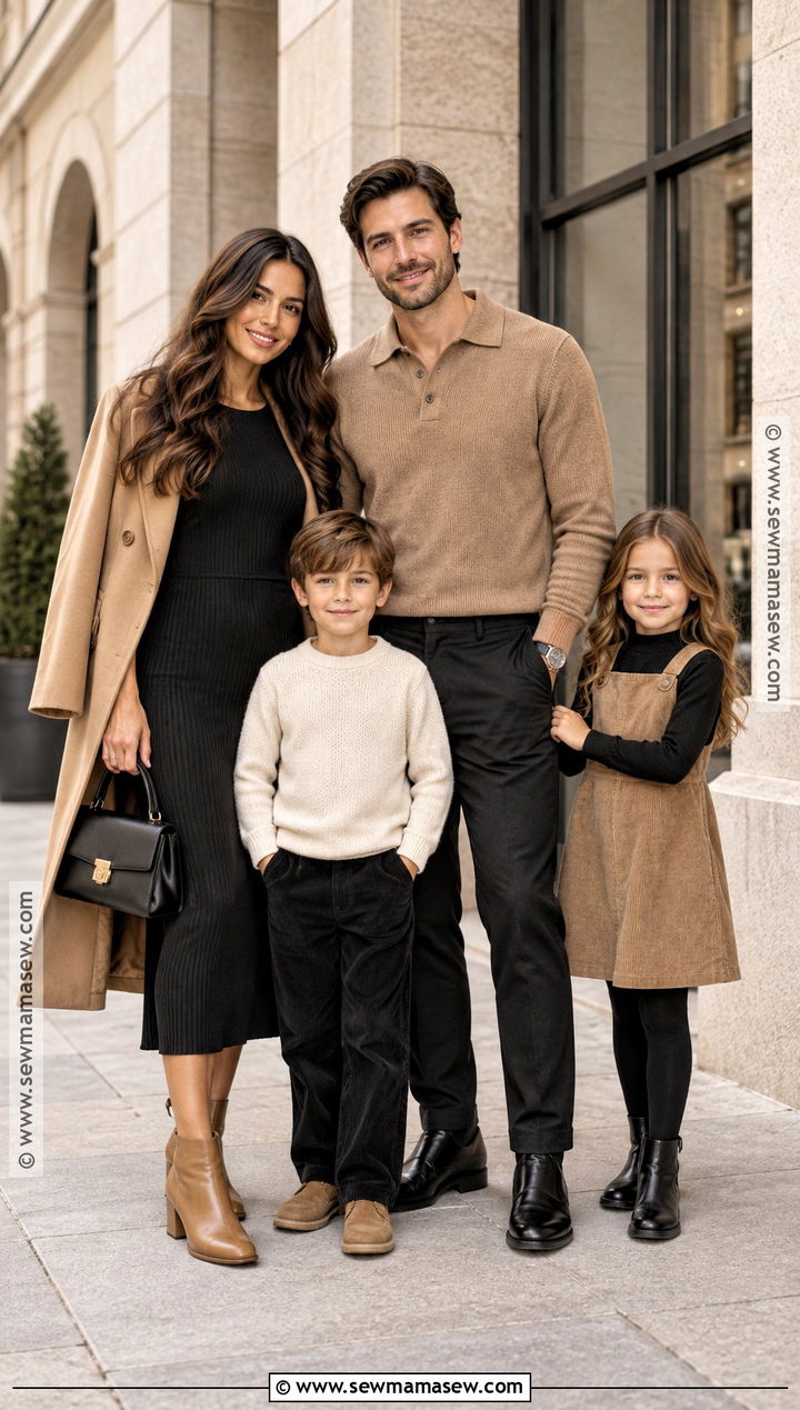 Black And Tan Fall Family Photo Outfits - 15 family photo outfit inspo fall ideas