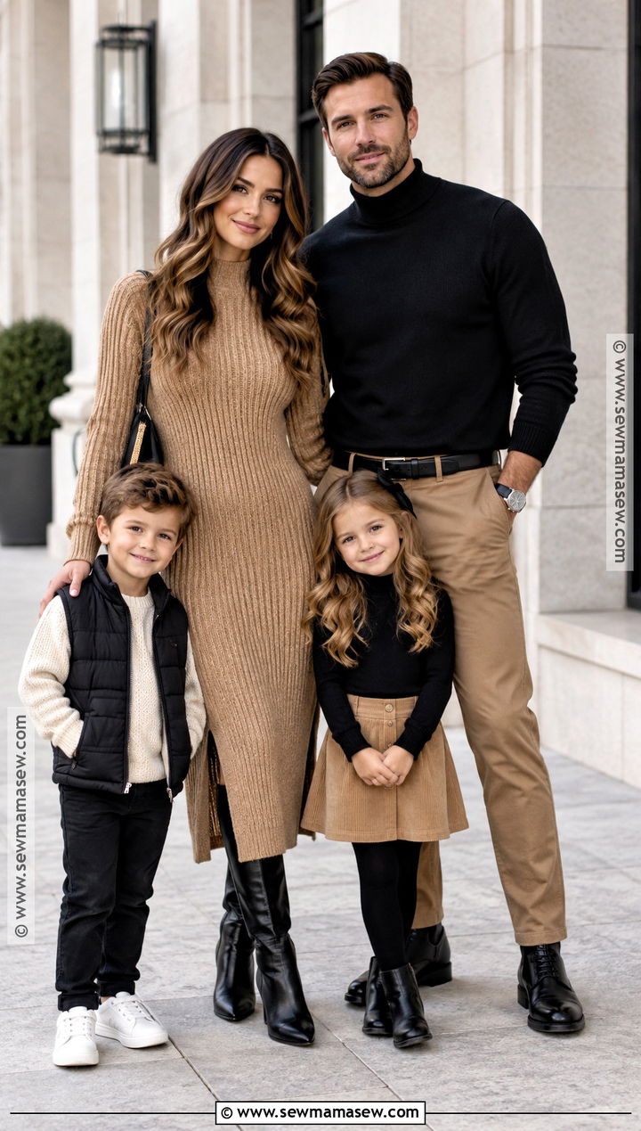 Black And Tan Fall Family Photo Outfits - 15 family photo outfits ideas fall