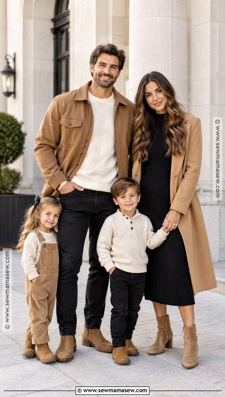 Black And Tan Fall Family Photo Outfits - 15 Fall Family Photos Outfit Ideas