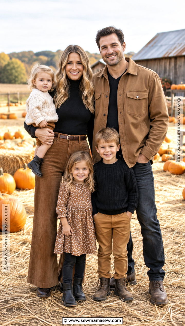 Black And Tan Family Pumpkin Patch Outfit - 20 pumpkin patch outfit ideas for family