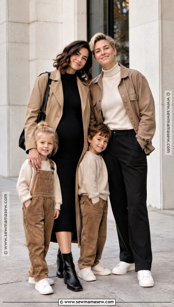 Black And Tan Lesbian Fall Family Picture Outfit - 15 lesbian fall family pictures outfits