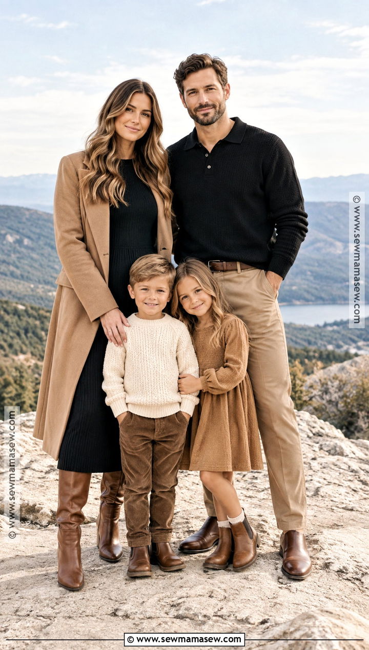 Black And Tan Mountain Family Photo Outfits - 15 family photo outfits fall mountains