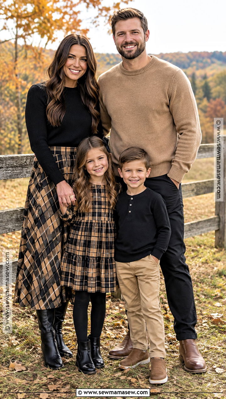 Black And Tan Plaid Family Picture Outfit - 15 black fall outfits family pictures