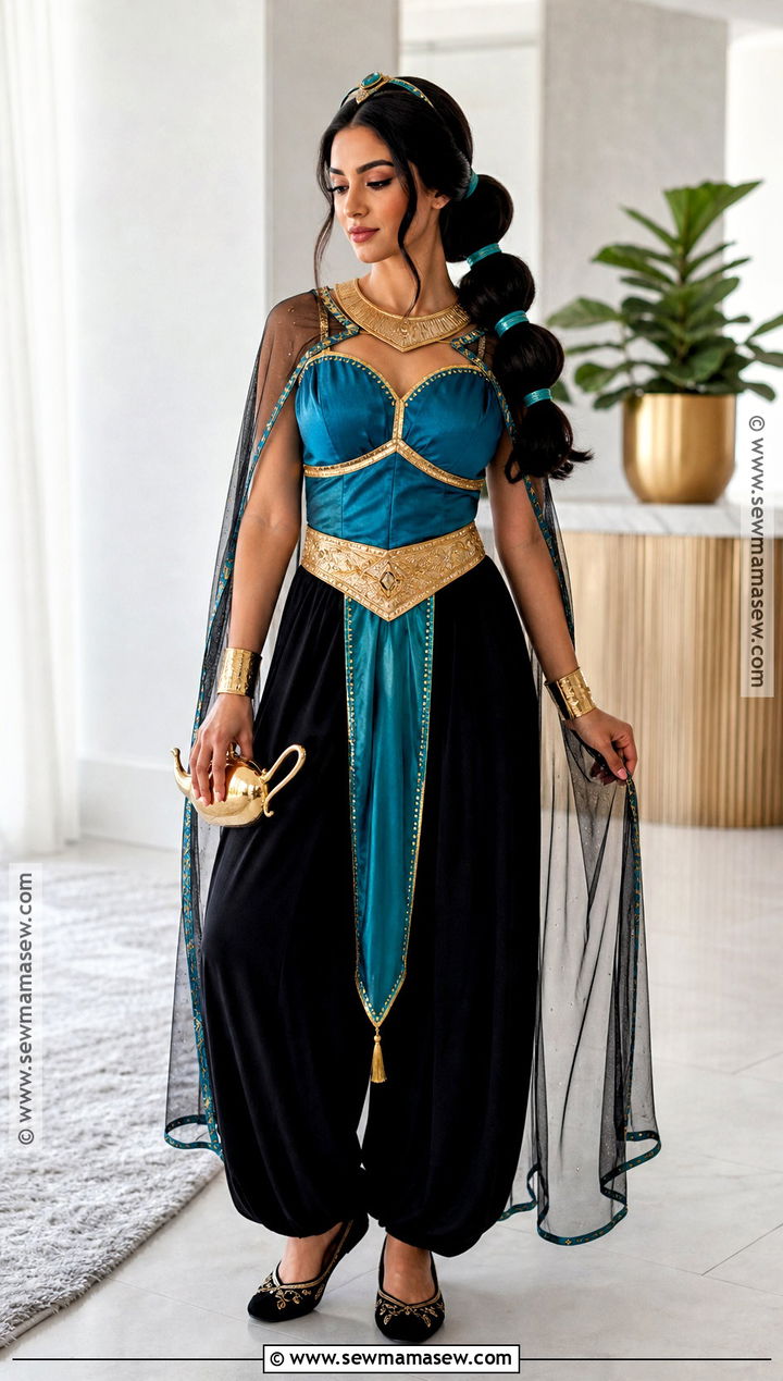 Black And Teal Jasmine Costume - 35 Jasmine Costume Ideas