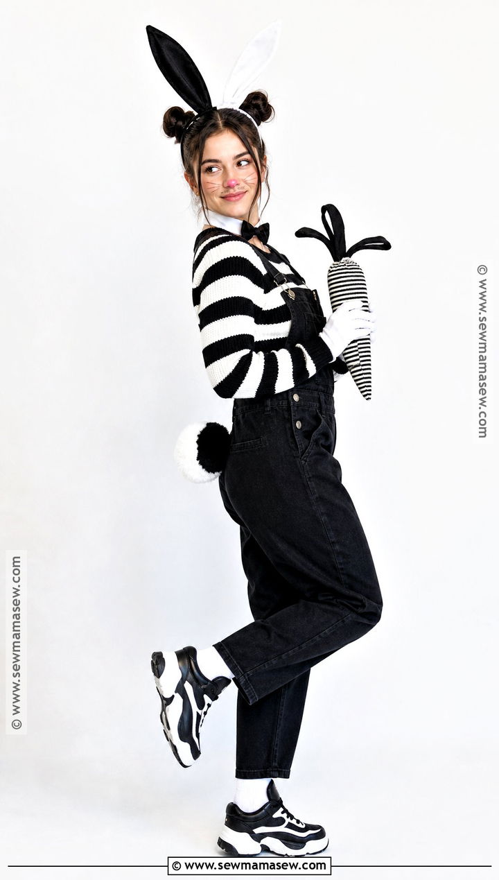 Black And White Bunny Costume - 30 Cute Bunny Costume Ideas