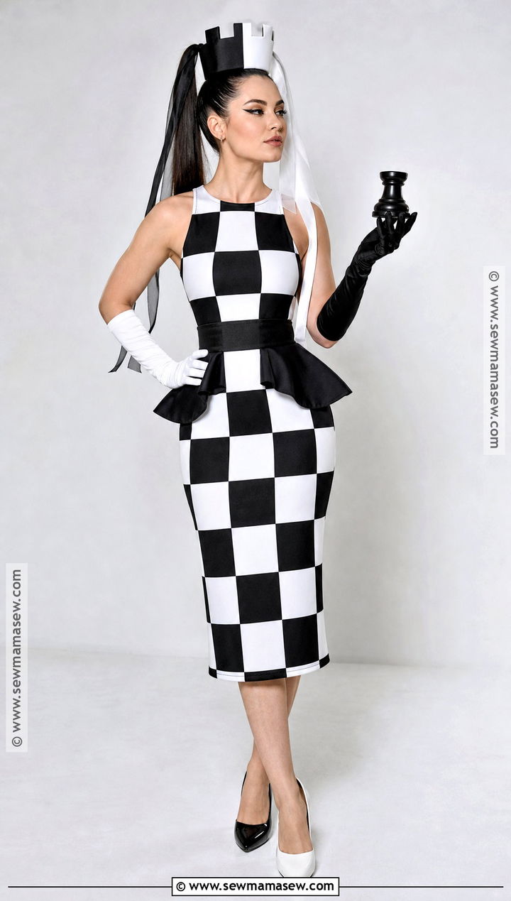 Black And White Checkered Chess Costume - 30 chess costume ideas