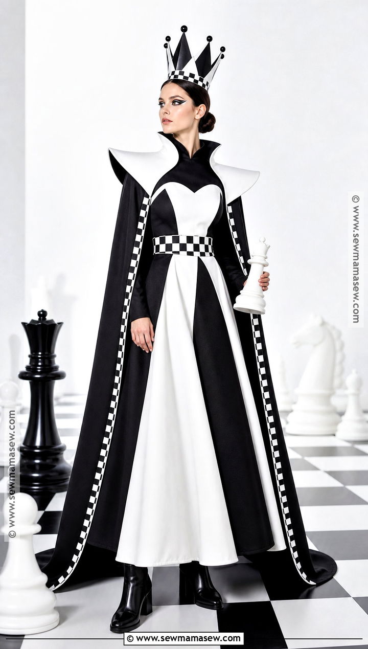 Black And White Chess Queen Costume - 30 Black And White Halloween Costume Ideas