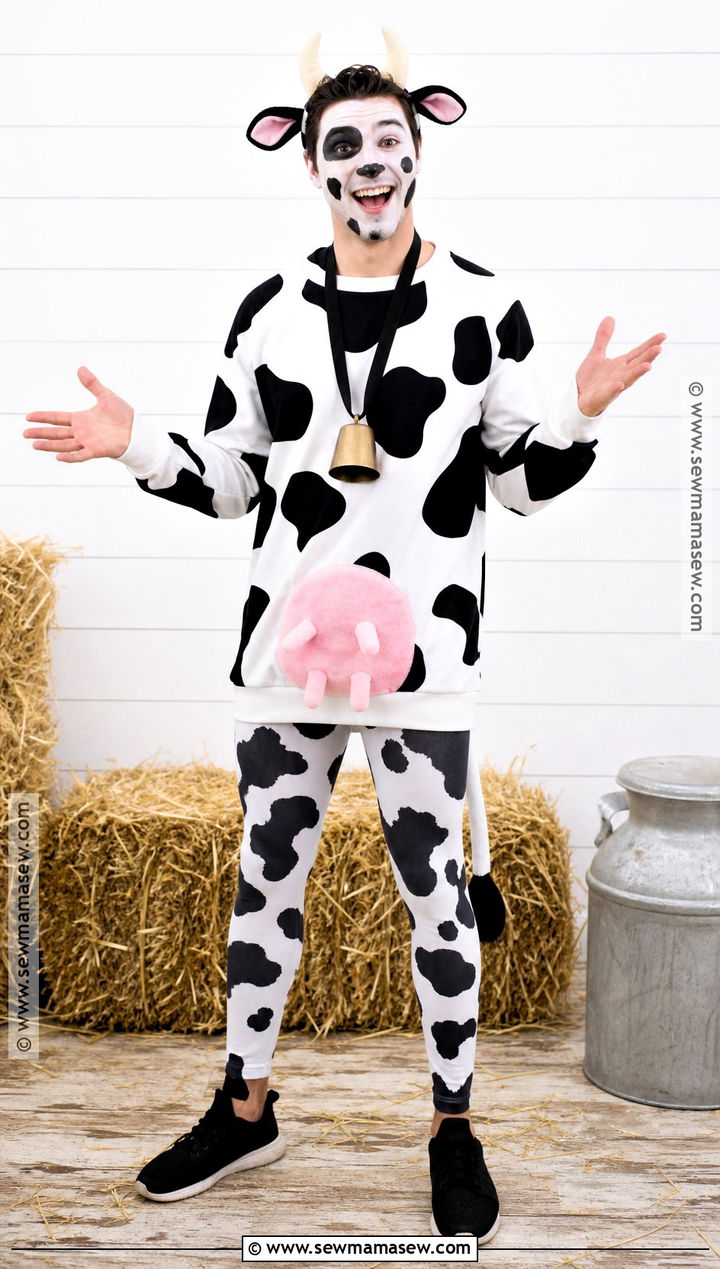 Black And White Cow Costume - 30 farm animal costumes