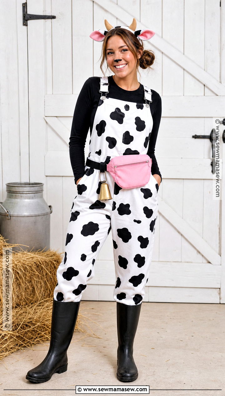 Black And White Cow Costume - 30 Black And White Halloween Costume Ideas