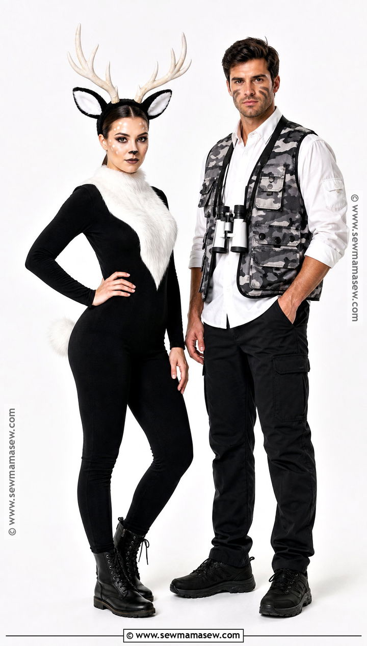 Black And White Deer And Hunter Costume - 40 deer and hunter costume ideas
