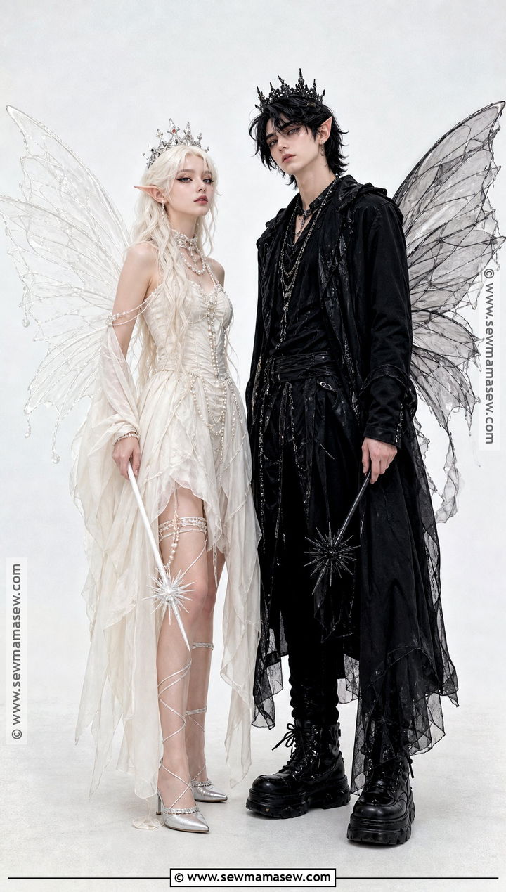 Black And White Fairy Couple Costume - 30 fairy couple costume ideas