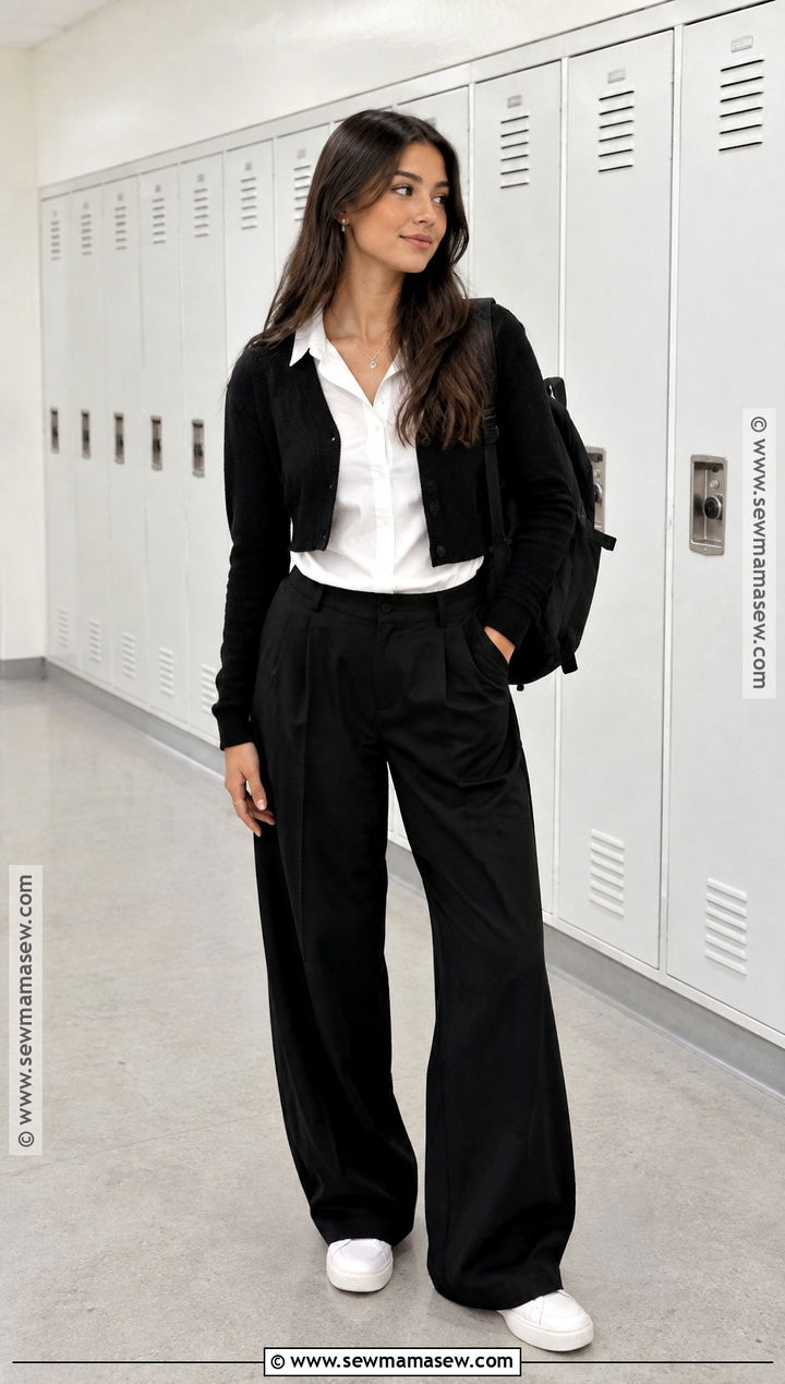 Black And White Fall School Outfit - 25 Fall School Fits