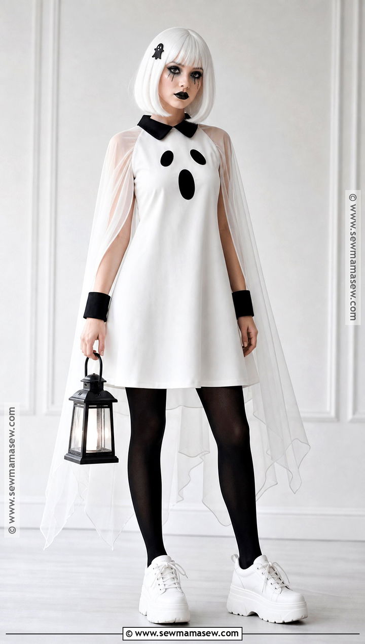 Black And White Ghost Costume - 35 ghost halloween costume ideas