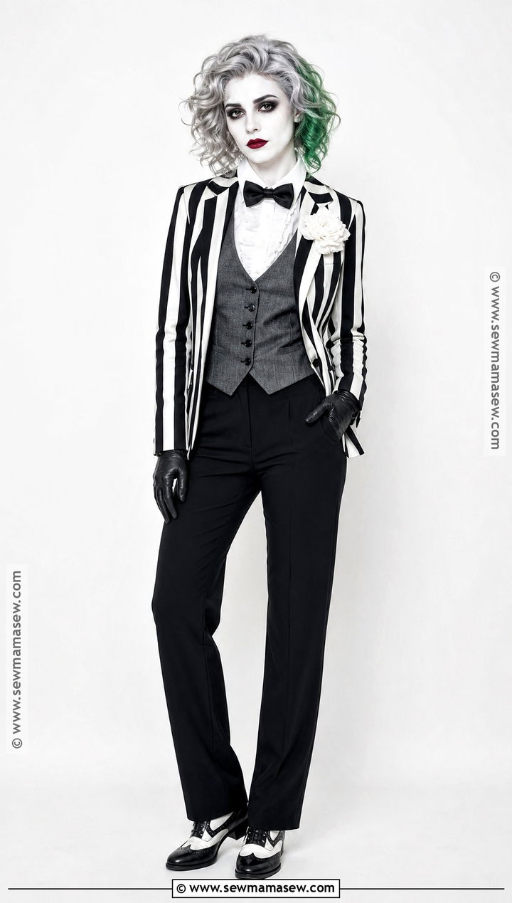 Black And White Joker Costume - 30 Halloween Costumes Joker for Women