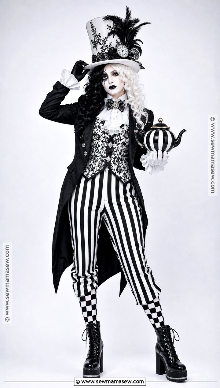 Black And White Mad Hatter Cosplay - 35 Mad Hatter Cosplay Ideas