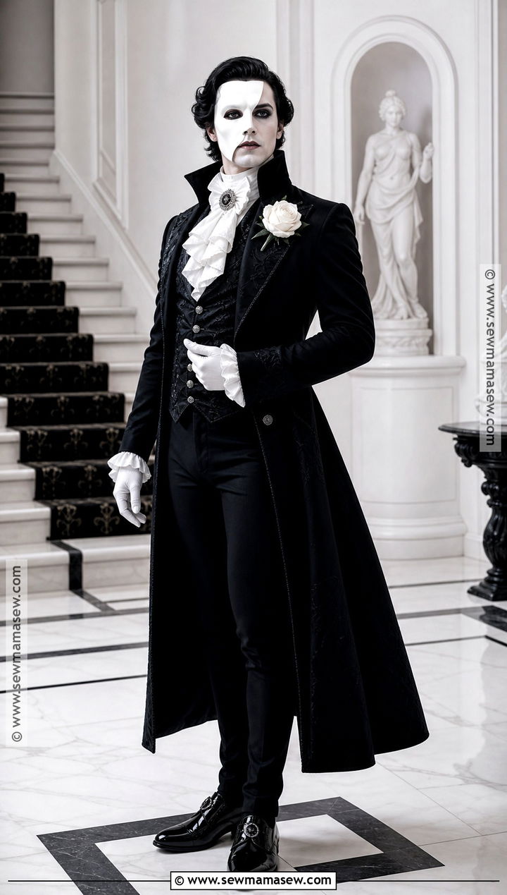 Black And White Masquerade Costume - 40 phantom of the opera costumes