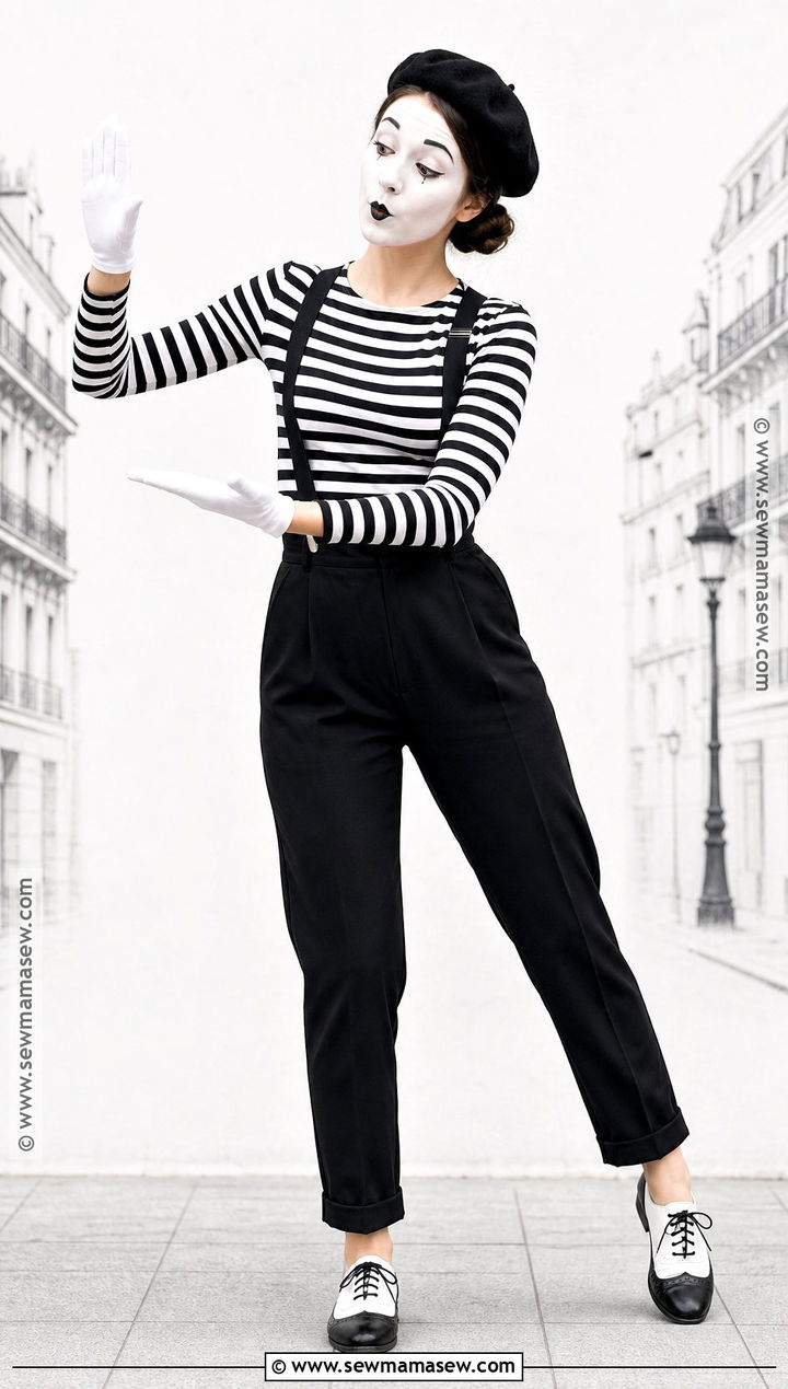 Black And White Mime Costume - 30 woman in black costume ideas