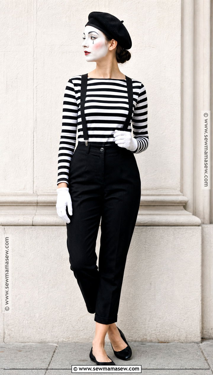Black And White Mime Costume - 35 subtle halloween costumes