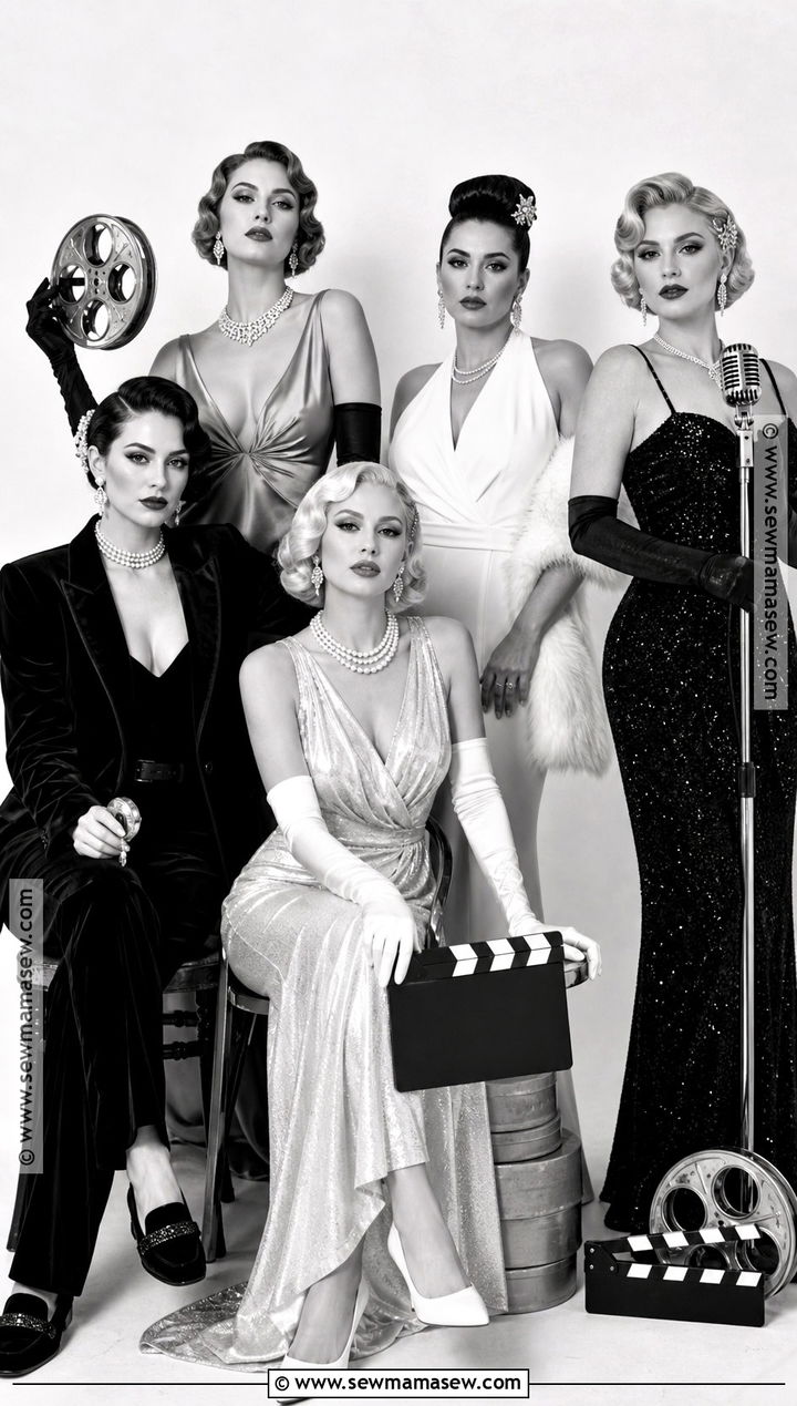 Black And White Movie Stars Group Costume - 30 Halloween Costumes Women Group