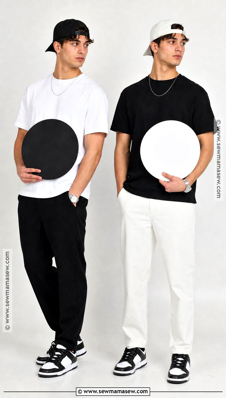 Black And White Opposite Twin Outfit - 30 twin dress up ideas