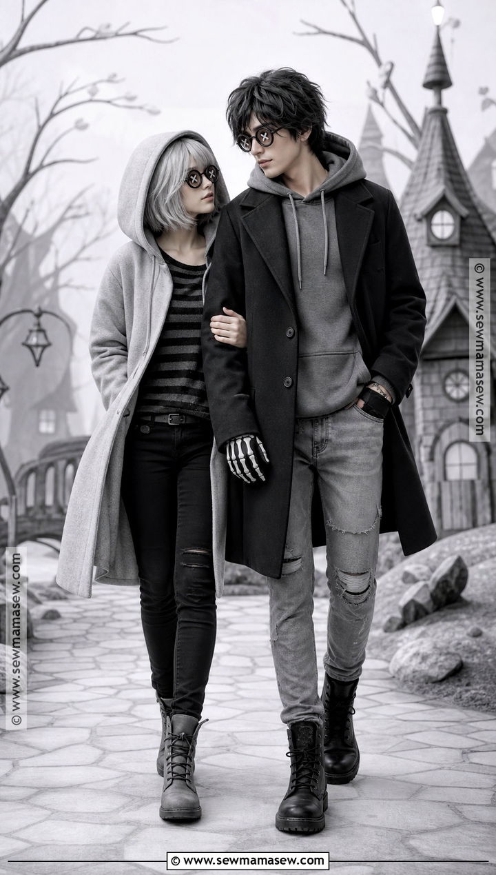 Black And White Other World Costume - 30 coraline couple costume ideas