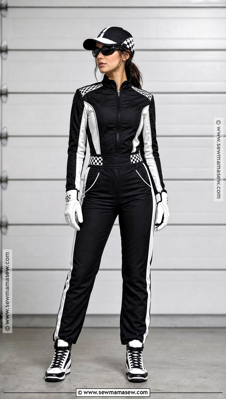 Black And White Race Car Driver Costume - 30 Race Car Driver Costume Ideas for Women
