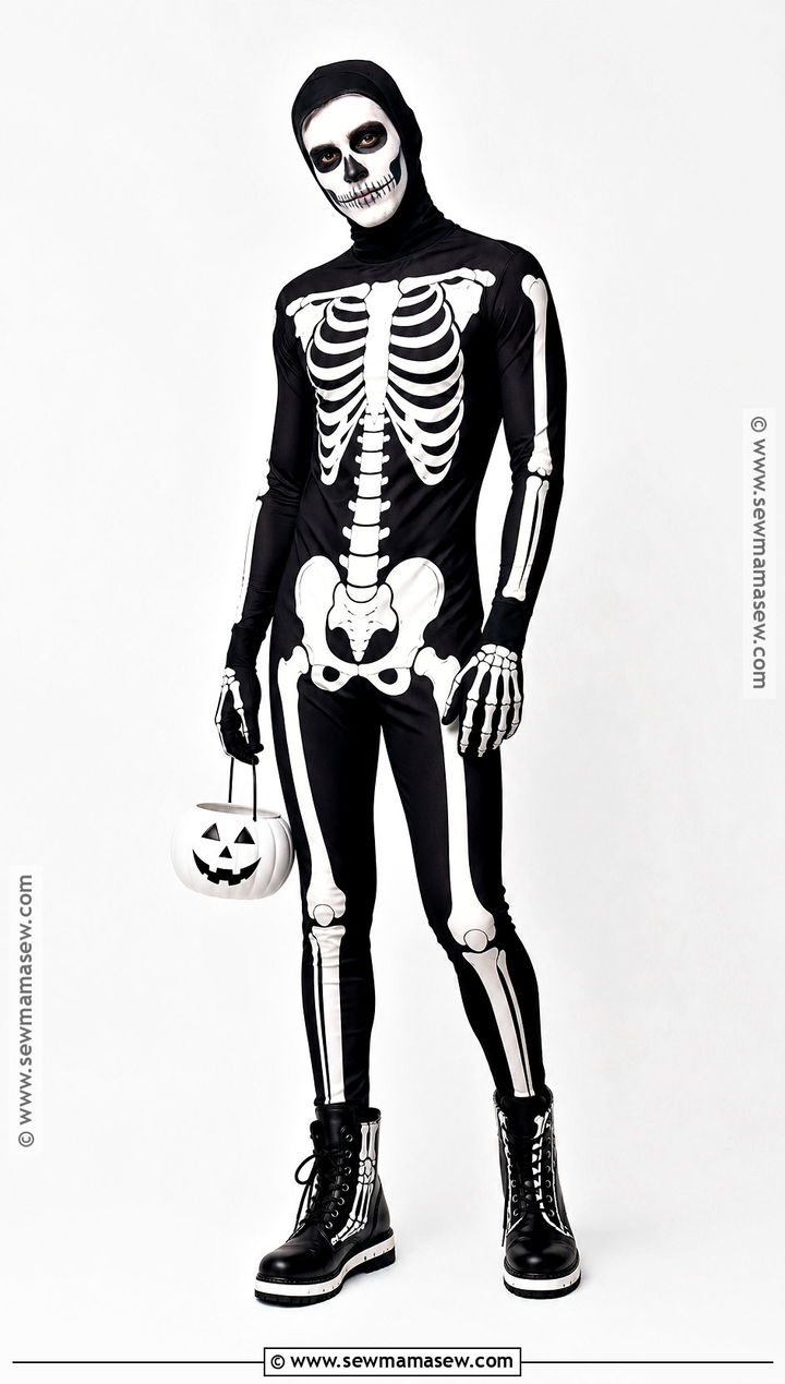 Black And White Skeleton Costume - 45 male halloween costumes