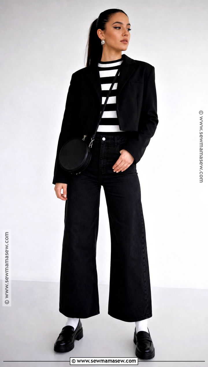 Black And White Striped Halloween Outfit - 30 Halloween Fashion Ideas