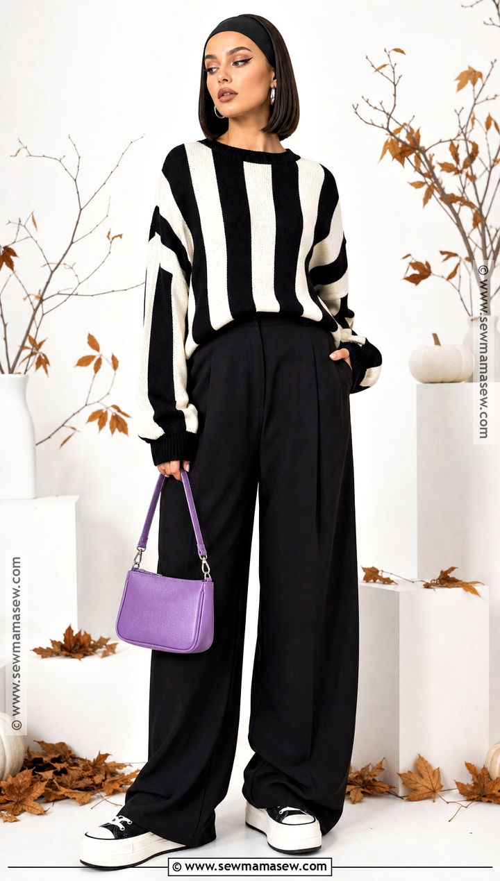 Black And White Striped Halloween Outfit - 50 halloween outfit ideas