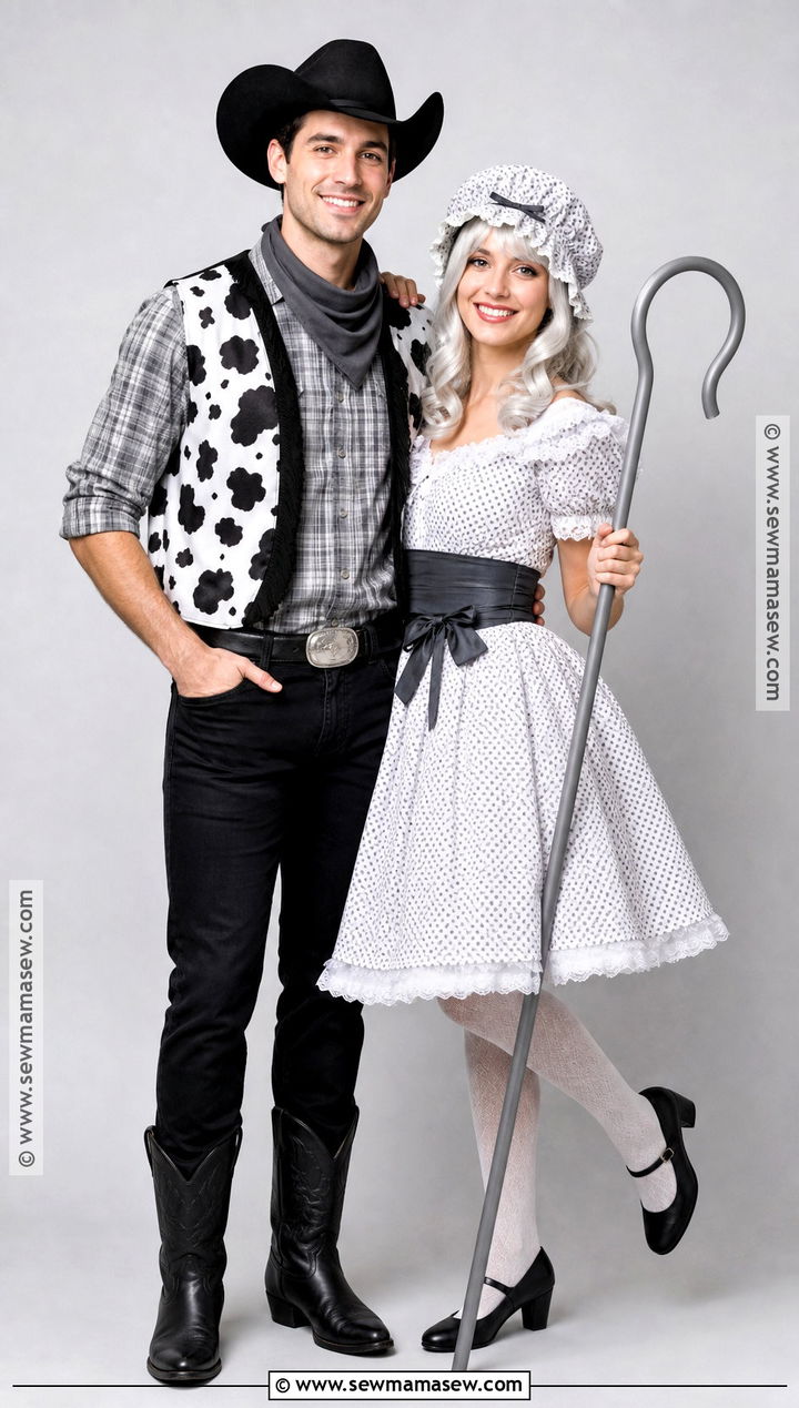 Black And White Woody And Bo Peep Costume - 40 woody and bo peep costume ideas