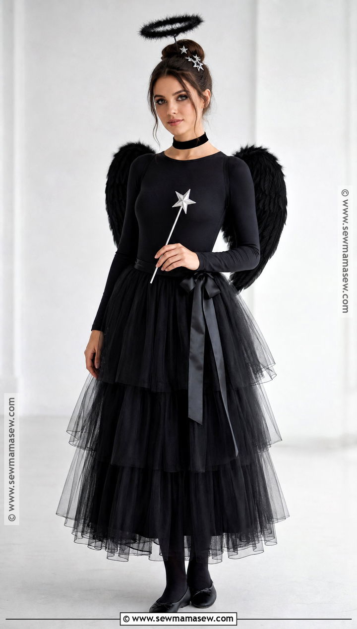 Black Angel Costume With Tulle Skirt - 40 black angel costume ideas