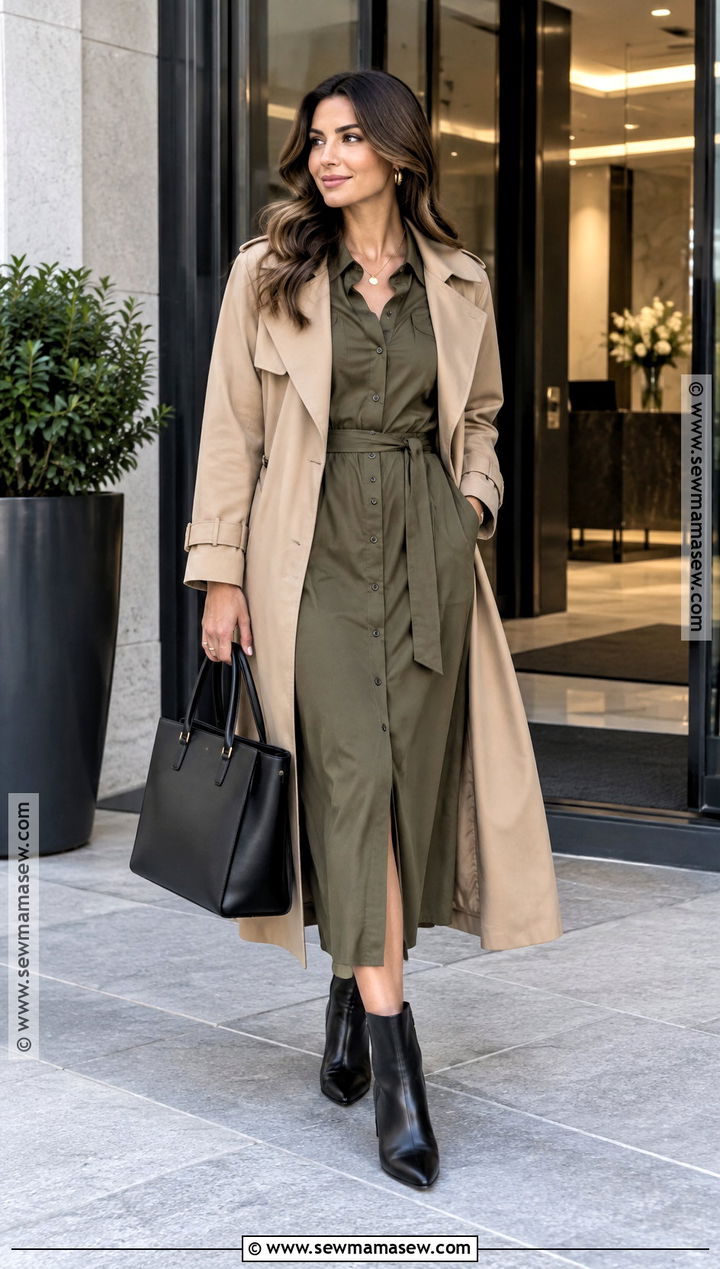 Black Ankle Boots With A Shirt Dress - 20 fall ankle boots