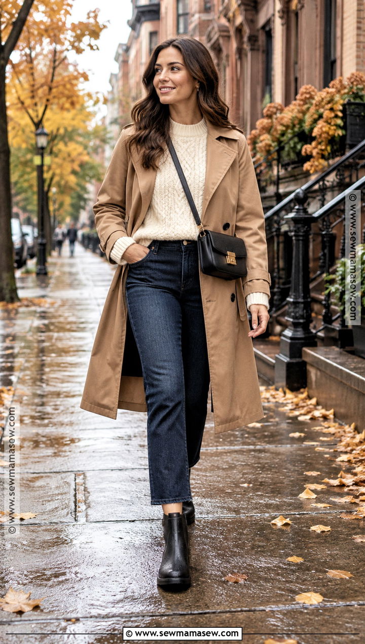 Black Ankle Rain Boots With Straight Leg Jeans - 15 ankle rain boots outfit fall