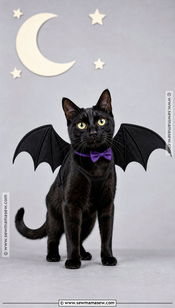 Black Bat Cat Costume - 30 Halloween Costume Ideas for Cats