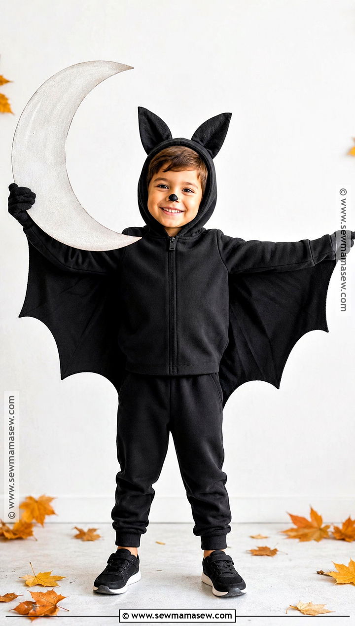 Black Bat Costume - 30 easy halloween costumes for kids