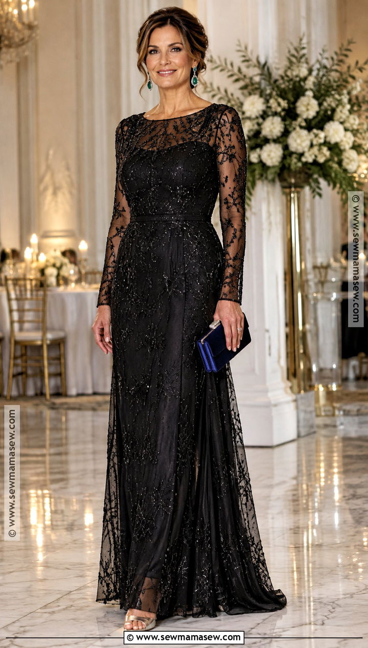 Black Beaded Fall Mother Of The Bride Gown - 20 mother of the bride dresses long fall