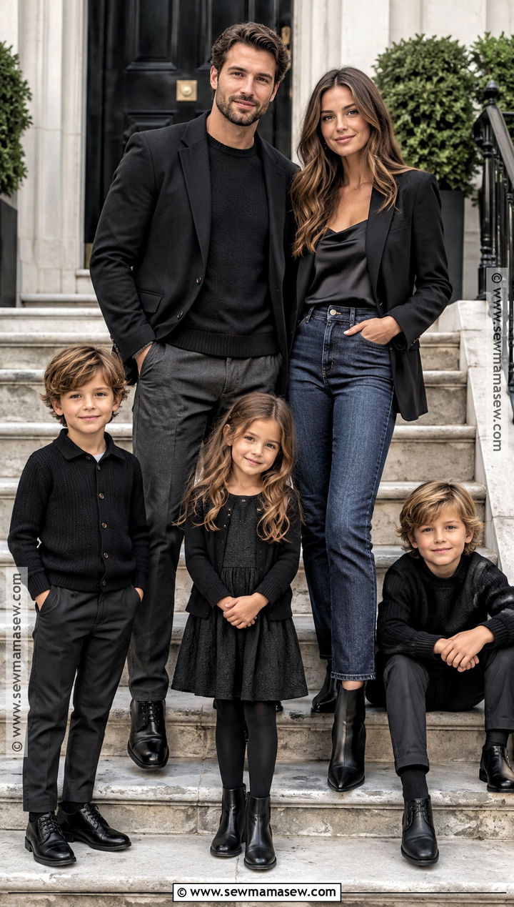 Black Blazer Family Outfits - 20 fall family photos black outfits