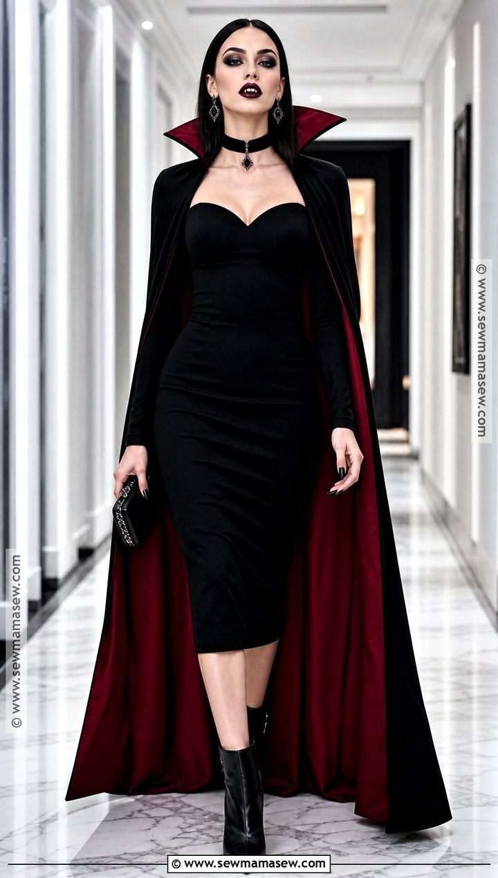 Black Bodycon Vampire Dress - 30 black vampire dress ideas