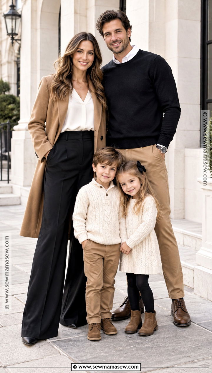 Black Camel And Ivory Family Photo Outfits - 20 Family Photo Outfits Fall Color Schemes
