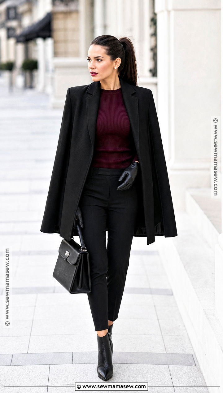Black Cape Coat Vampire Outfit - 40 vampire outfit ideas for females