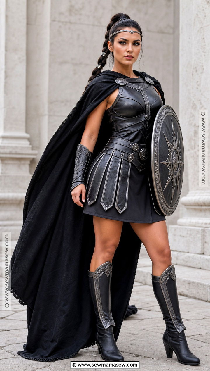 Black Cape Gladiator Costume - 30 Gladiator Costume Ideas for Women