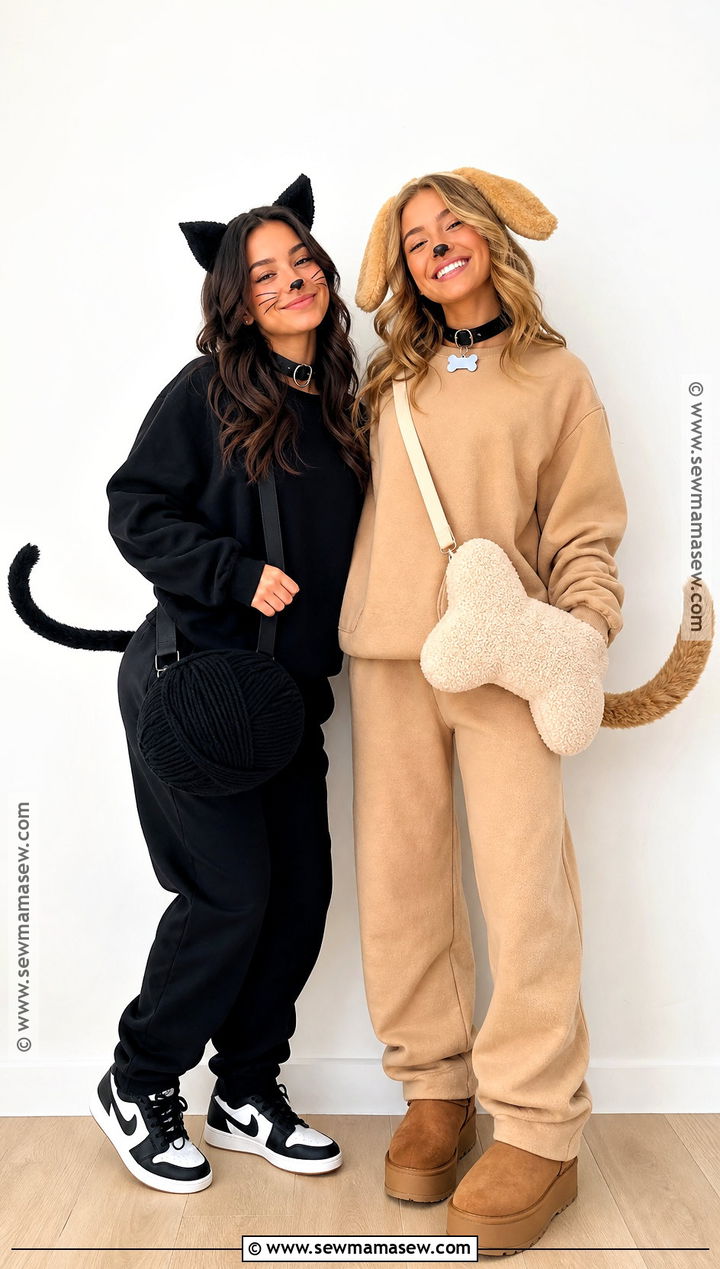Black Cat And Dog Duo Costume - 45 black cat halloween costume ideas