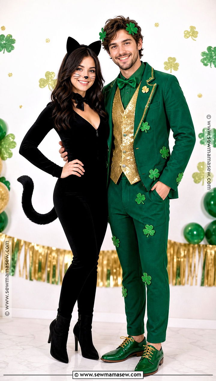 Black Cat And Lucky Charm Costume - 35 clever couples halloween costumes