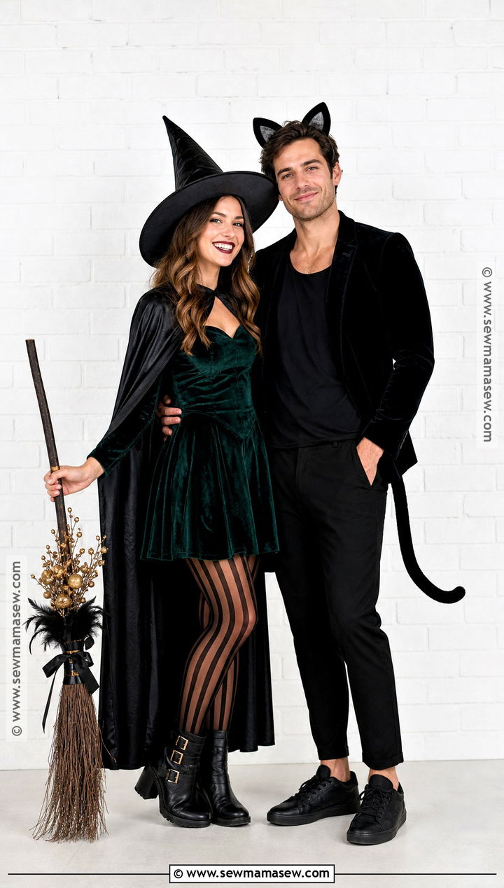 Black Cat And Witch Couple Costume - 30 unique couple costumes