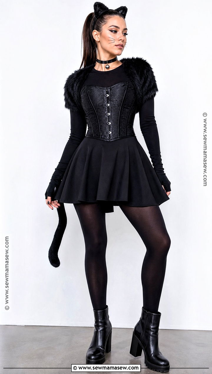 Black Cat Corset Costume - 35 corset costumes