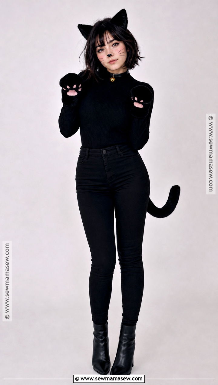 Black Cat Costume - 35 short hair halloween costumes for women